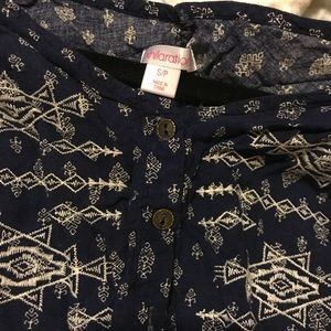 Navy blue patterned jumper